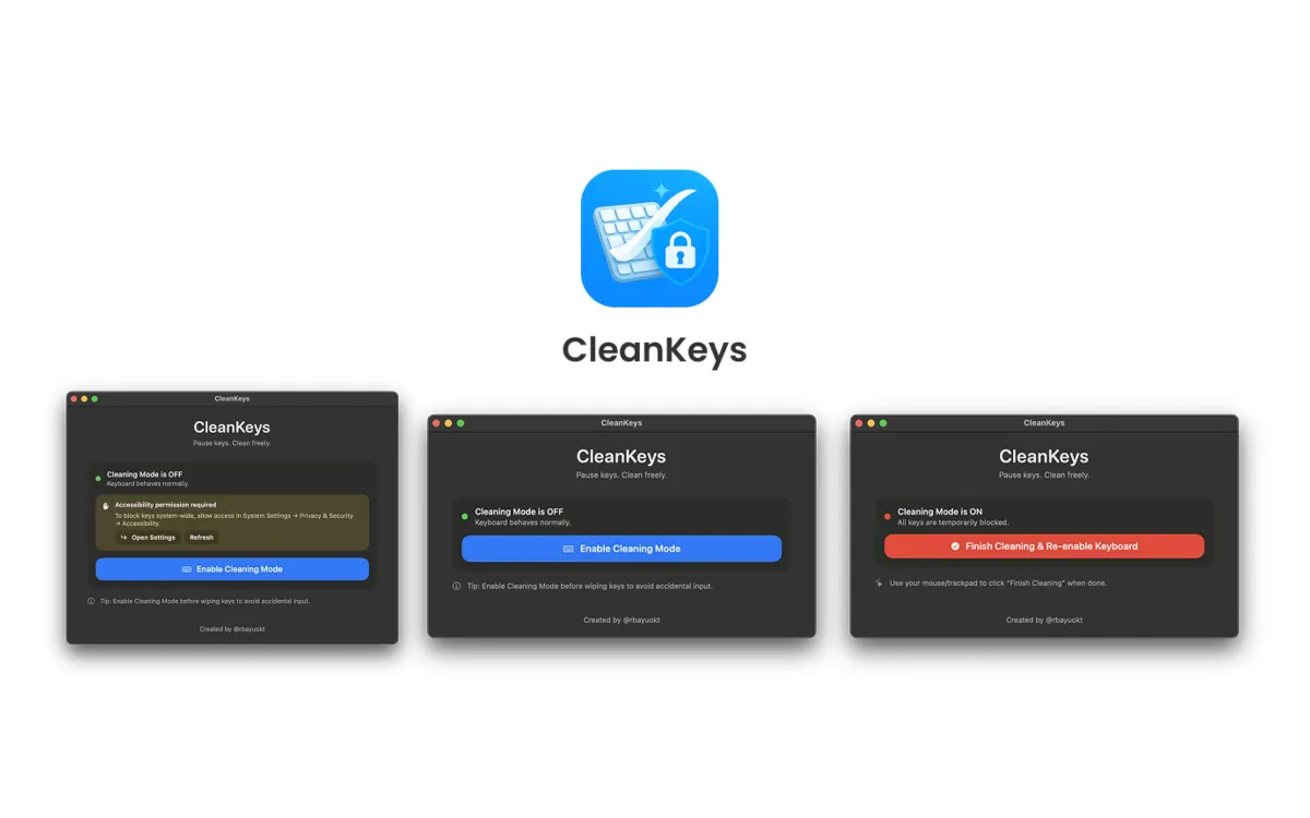 CleanKeys preview