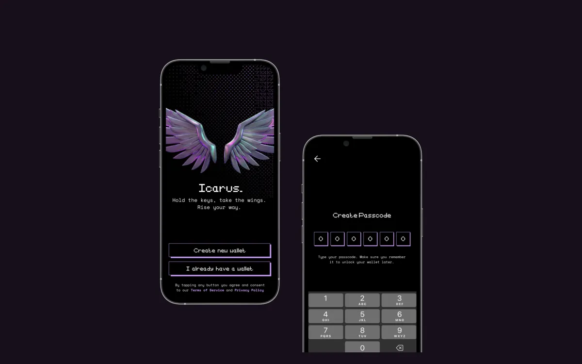 IcarusWallet preview