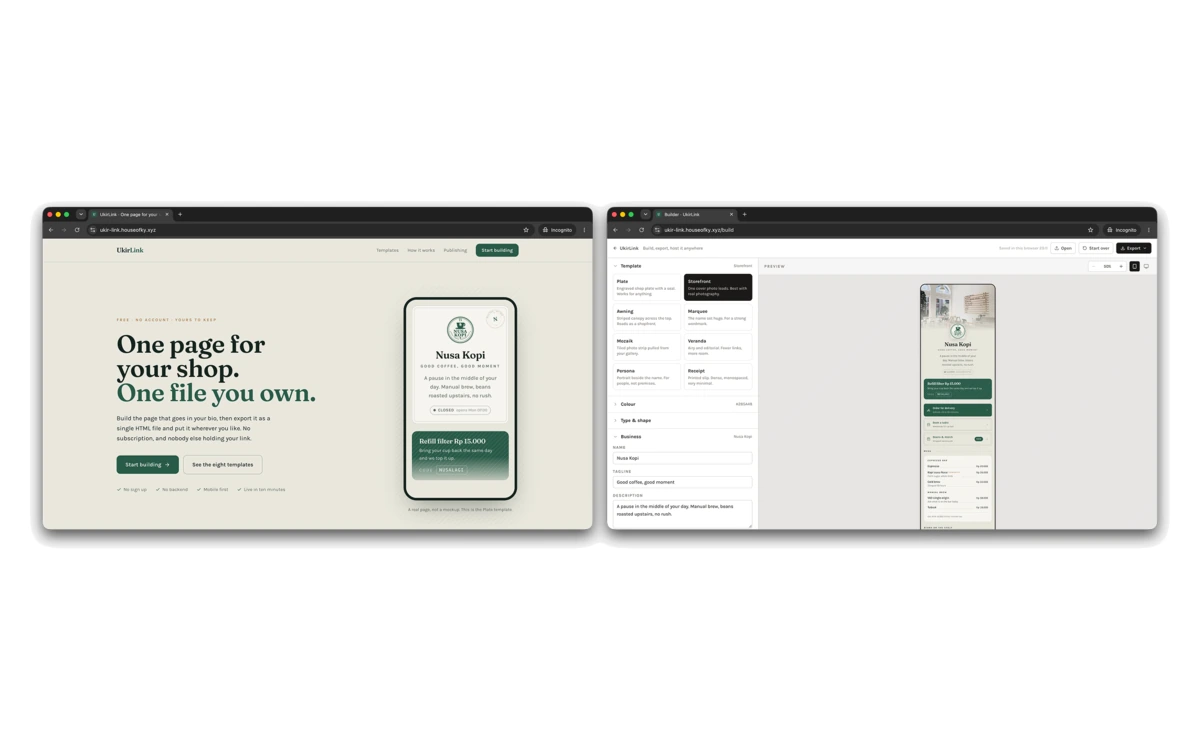 UkirLink preview